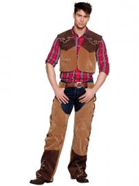 Cowboyvest med Chaps og Belte Medium