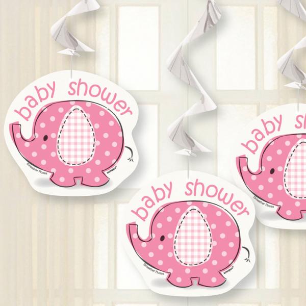 Baby Shower Girl Hengende Pynt Umbrellaphant