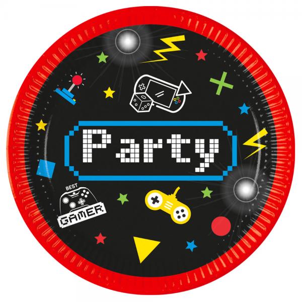 Gaming Party Papptallerkener