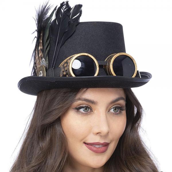 Gothic Viktoriansk Steampunk Hy Hatt