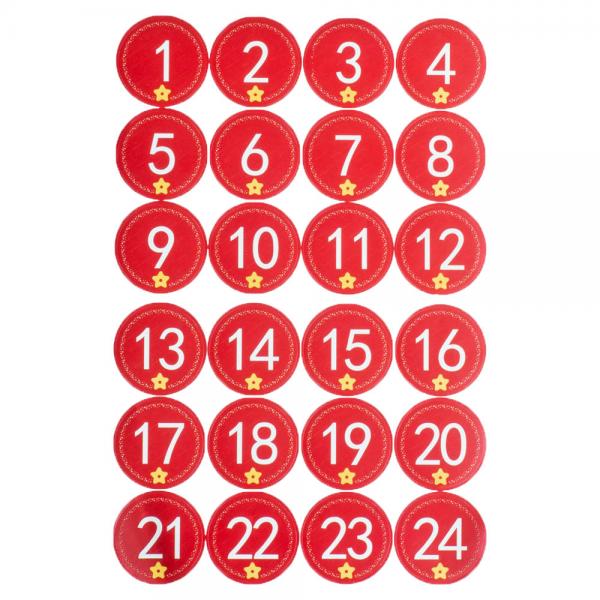 Klistremerker Adventskalender