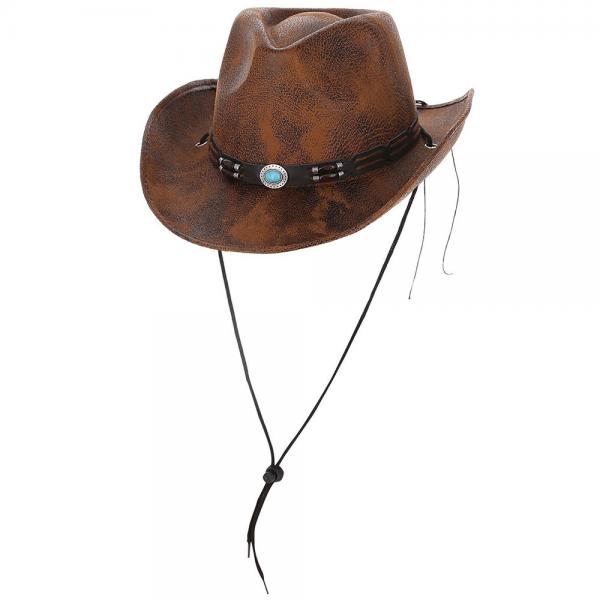 Cowboyhatt Brun Kunstlr Western