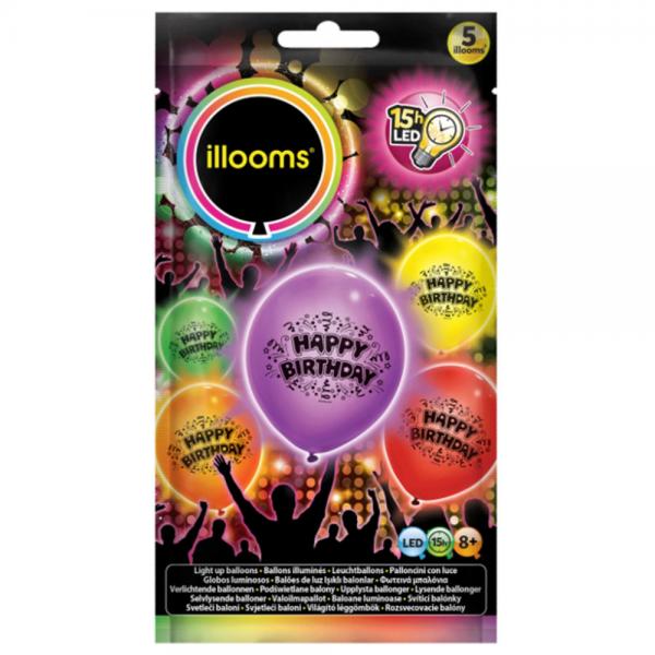 Illooms LED Ballonger Happy Birthday