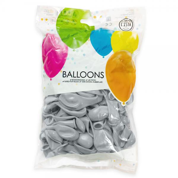 Gr Miniballonger Cool Grey 100-pakning