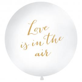 Love Is In The Air Gigantisk Ballong Hvit og Gull