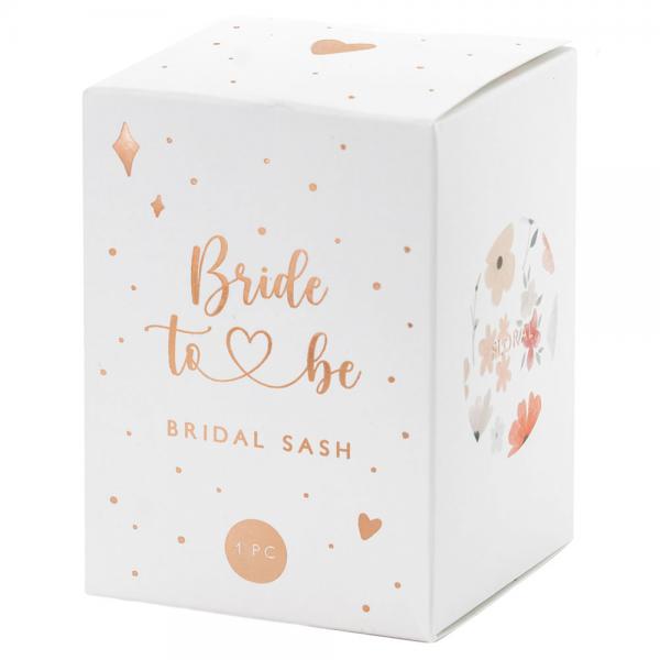 Bride to Be Sash med Blomster