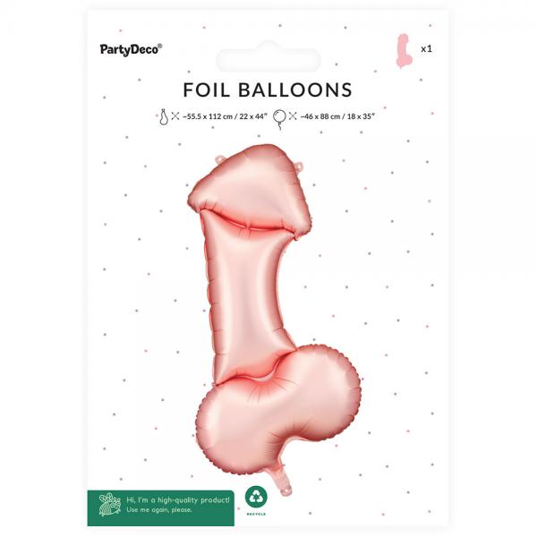 Folieballong Penis Rosegull