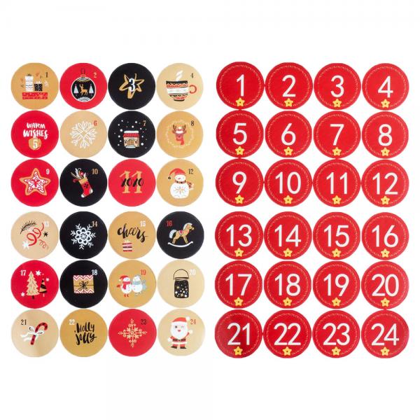 Klistremerker Adventskalender