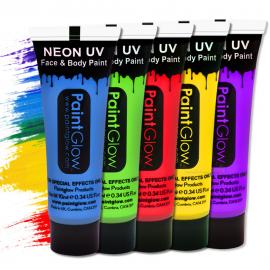 UV Neon Ansikts- & Kroppsmaling Hvit 10ml