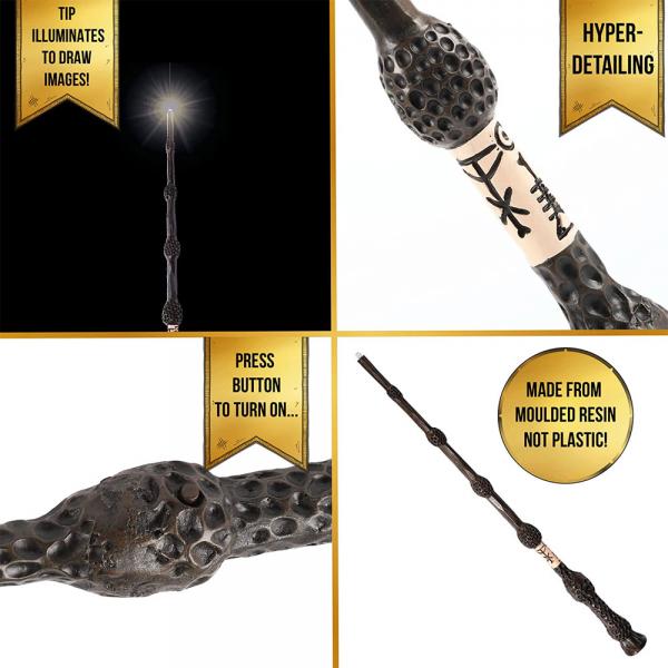 Lumos Wand Tryllestav med Lys Dumbledore