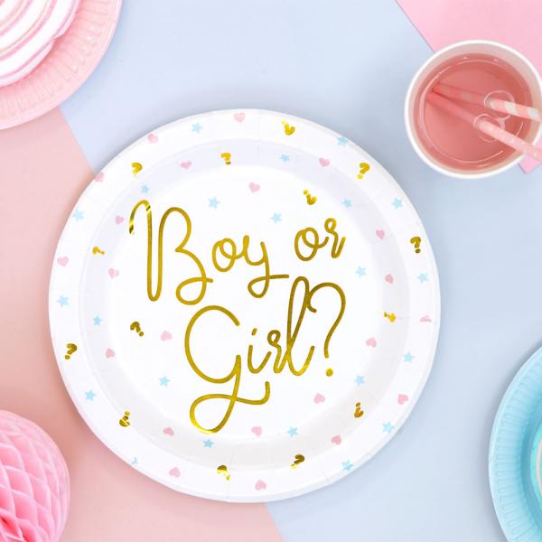 Baby Shower Boy or Girl Papptallerkener