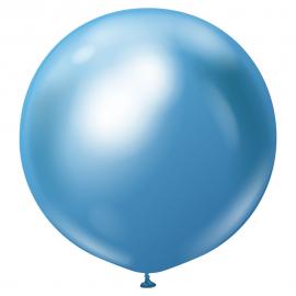 Blå Gigantiske Chrome Latexballonger 2-pakning