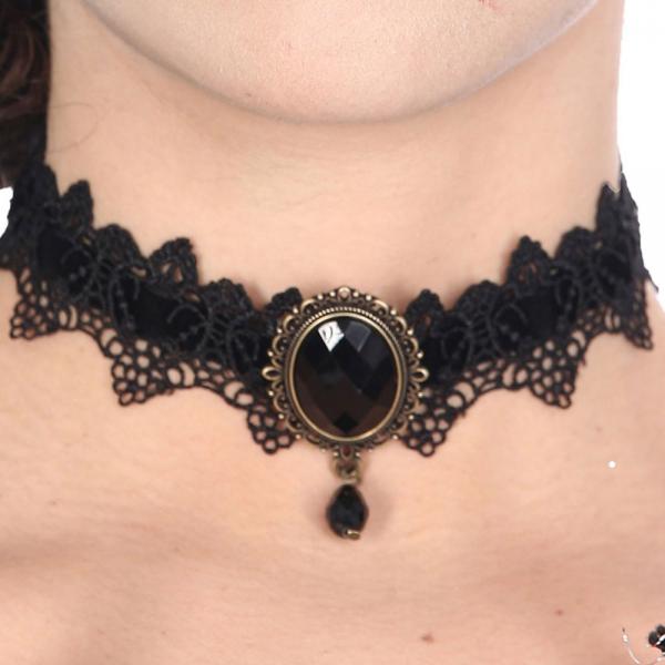 Gotisk Choker Svart