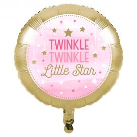 Twinkle Twinkle Little Star Folieballong Lyserosa