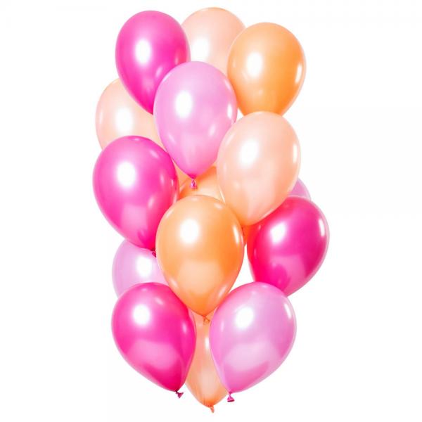 Peach Flamingo Metallic Ballonger Mix