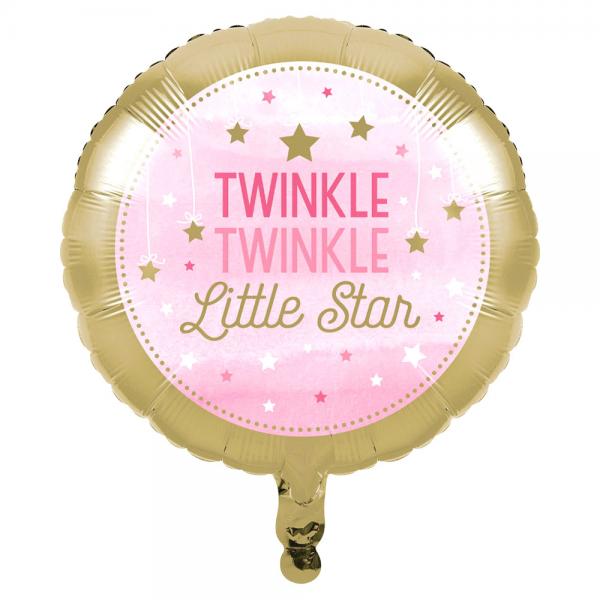 Twinkle Twinkle Little Star Folieballong Lyserosa