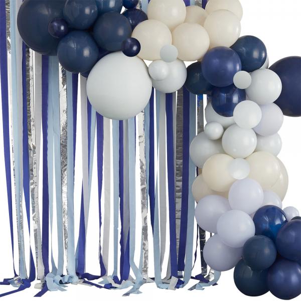 Ballongbue med Serpentiner Mix It Up Blue