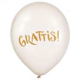 Grattis Ballonger Perlehvite