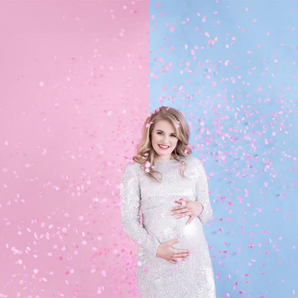 Gender Reveal Konfettikanon Rosa