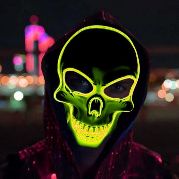 Ddningehode LED-Maske Gul