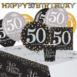 50-års Bursdag Sparkling Celebration Kit 8 Pers