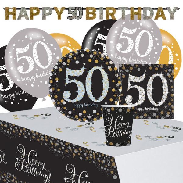 50-rs Bursdag Sparkling Celebration Kit 8 Pers