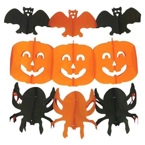 Pappgirlander Halloweenfigurer