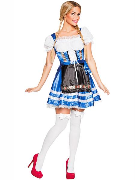 Dirndl Kjole Kostyme Bl