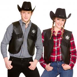 Cowboy Vest Svart