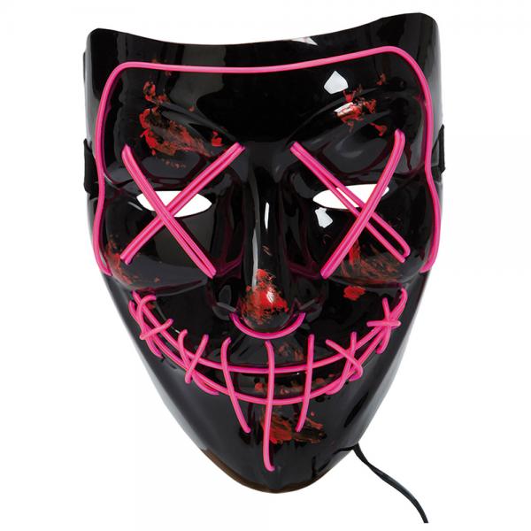 El Wire Purge LED Maske Rosa