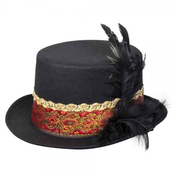 Steampunk Hatt med Fjr