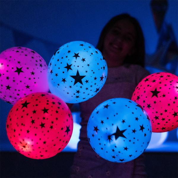 LED Ballonger Flerfarget med Stjerner