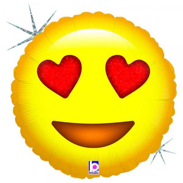 Folieballong Hjerteyne Emoji