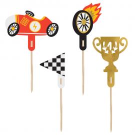 Cake Toppers Racing 4-pakning