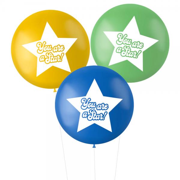 Ballonger XL You Are A Star Bl/Grnne/Gule