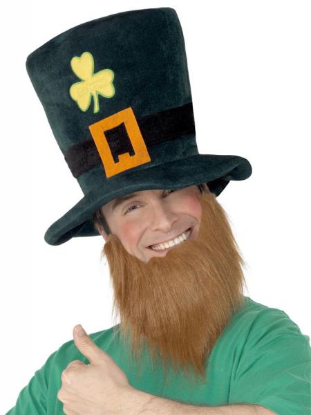 Leprechaun Hatt med Skjegg