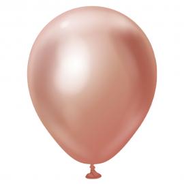 Rosegull Mini Chrome Ballonger 100-pakning