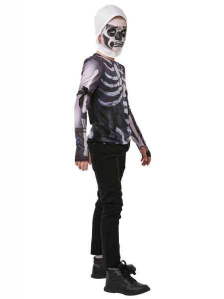 Fortnite Skull Trooper Skjorte og Hette Barn