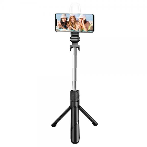 Selfie Stick LED med Stativ 100 cm