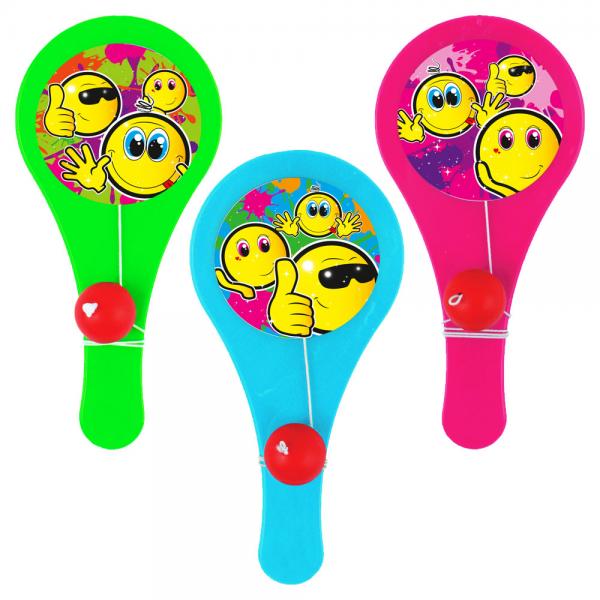 Racket med Ball Smiley Mini