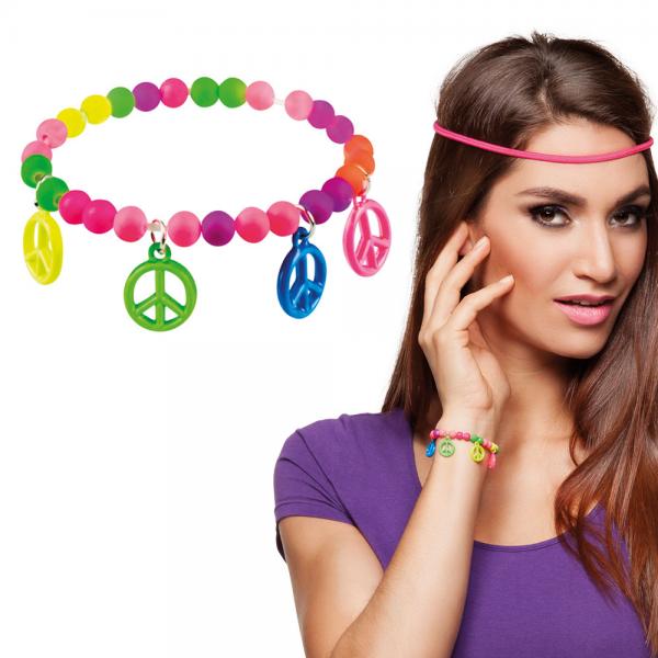 Fargerikt Peace Armbnd