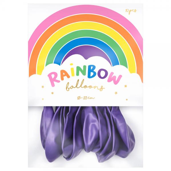 Rainbow Sm Latexballonger Metallic Fiolett