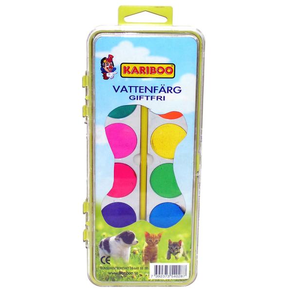 Kariboo Standard Akvarellmaling 12-pakning