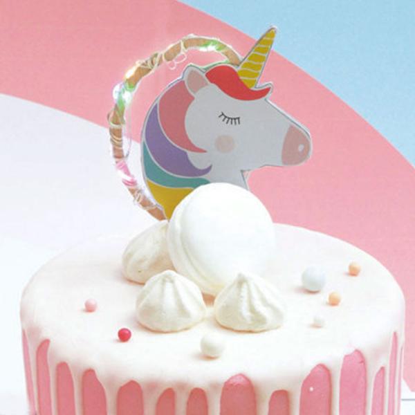 Cake Topper LED Enhjørning